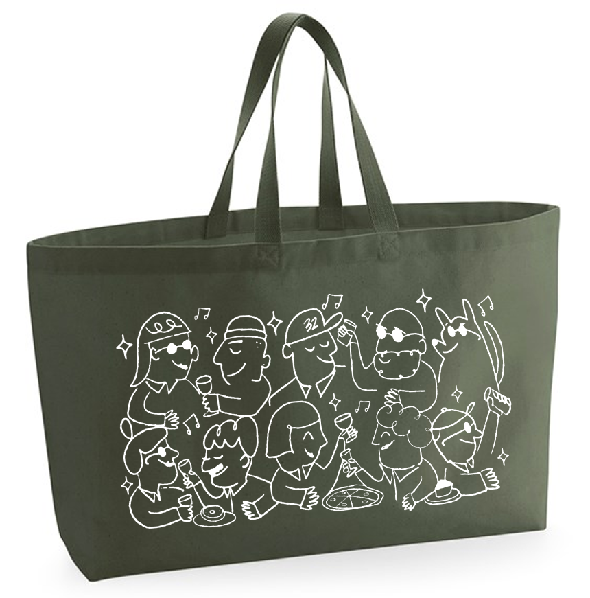 Oversized canvas tote bag
