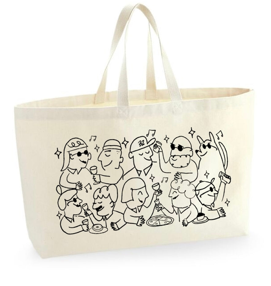 Oversized canvas tote bag